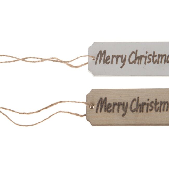 CHRISTMAS TAGS 9.5X3X0.3CM 10PCS