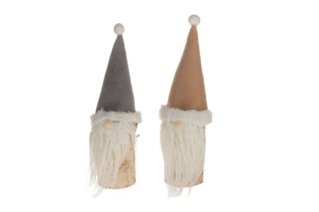 X-MAS WOODEN GNOME 8X8X29.5CM (ASSORTED 2)