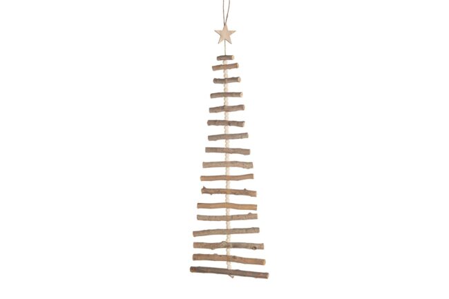 X-MAS WOODSTICK HANGING TREE 90X36CM