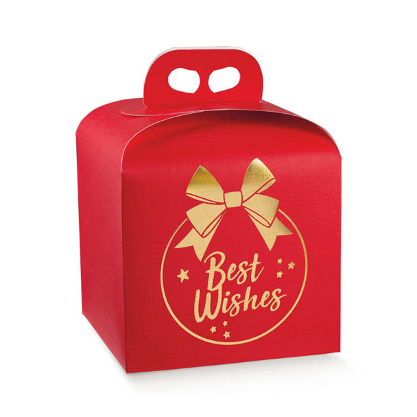 PORTAPANETTONE BEST WISHED RED