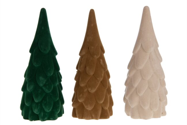 X-MAS TREE VELVET  6X15CM  (ASSORTED 3)