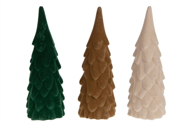 X-MAS TREE VELVET BOX  8X22CM  (ASSORTED 3)