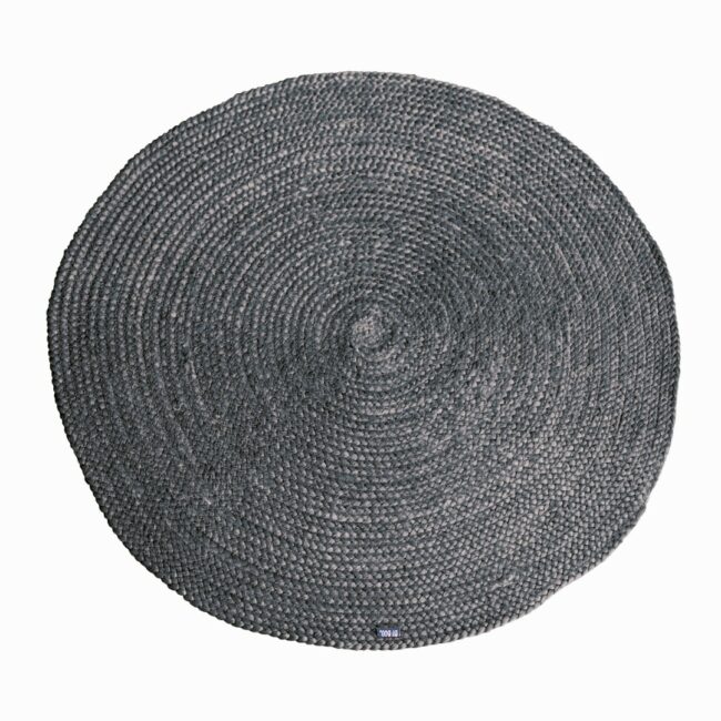 CARPET JUTE ROUND GREY 120X120CM
