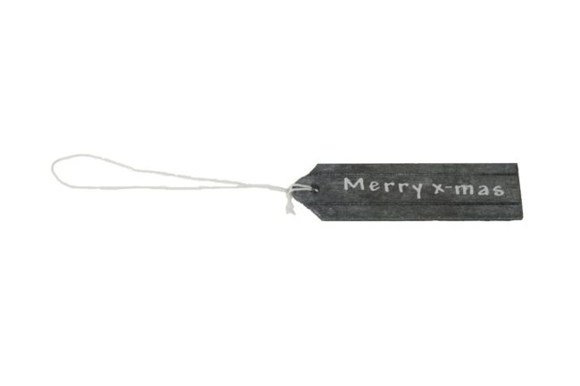 CHRISTMAS TAGS NATURAL 10.5X3CM 10PCS