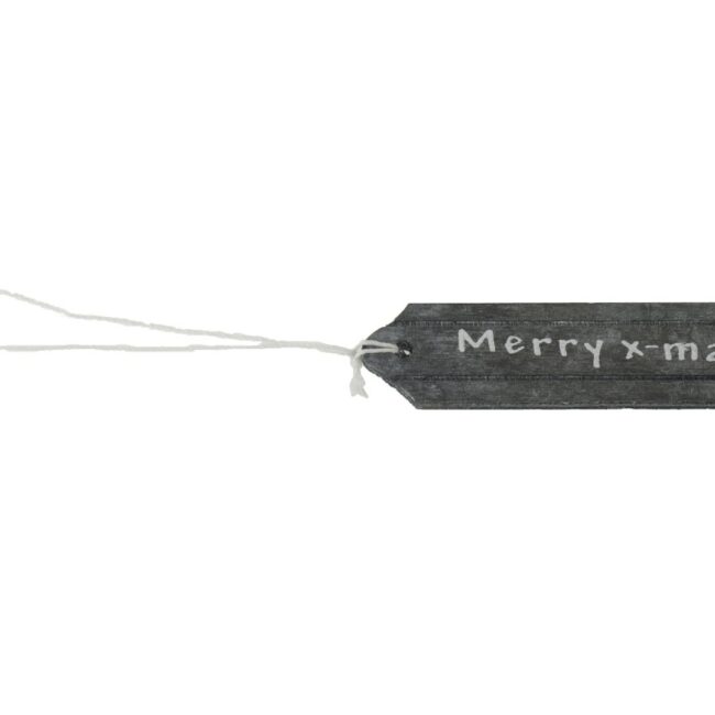 CHRISTMAS TAGS NATURAL 10.5X3CM 10PCS