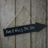 WOODEN CHALKBOARD ARROW SIGN - Image 2