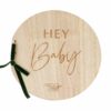 WOODEN HEY BABY SHOWER GUEST BOOK