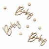 WOODEN CONFETTI BABY SHOWER 7X11.5CM 18PCS