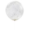GIANT CONFETTI BALLOONS WHITE 3PCS