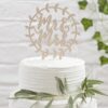 WOODEN MR & MRS SCRIPT CAKE TOPPER - Image 2