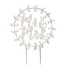 WOODEN MR & MRS SCRIPT CAKE TOPPER