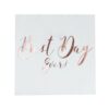 BEST DAY EVER NAPKINS ROSE GOLD 20PCS