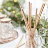 PAPER STRAWS ROSE GOLD 25PCS - Image 2