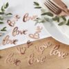 ROSE GOLD LOVE WEDDING CONFETTI - Image 2