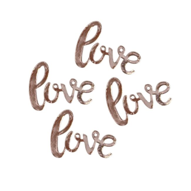 ROSE GOLD LOVE WEDDING CONFETTI
