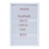 LARGE WHITE LETTER PEG BOARD WITH COPPER LETTERS