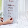 LARGE WHITE LETTER PEG BOARD WITH COPPER LETTERS - Image 3