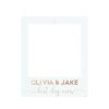 WHITE AND ROSE GOLD PERSONALISED WEDDING PHOTO BOOTH FRAME