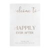 PERSONALISED WEDDING WELCOME SIGN