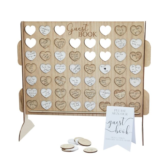 FOUR IN A ROW WEDDING GUEST BOOK ALTERNATIVE