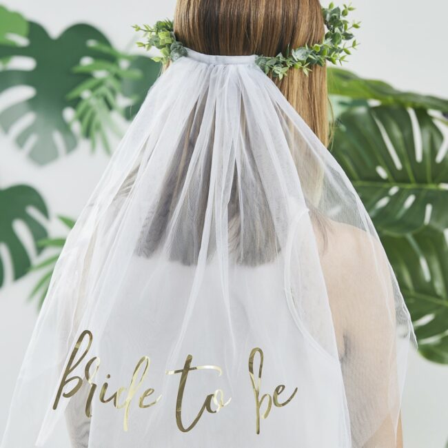 EUCALYPTUS BRIDE TO BE HEN PARTY VEIL - Image 3