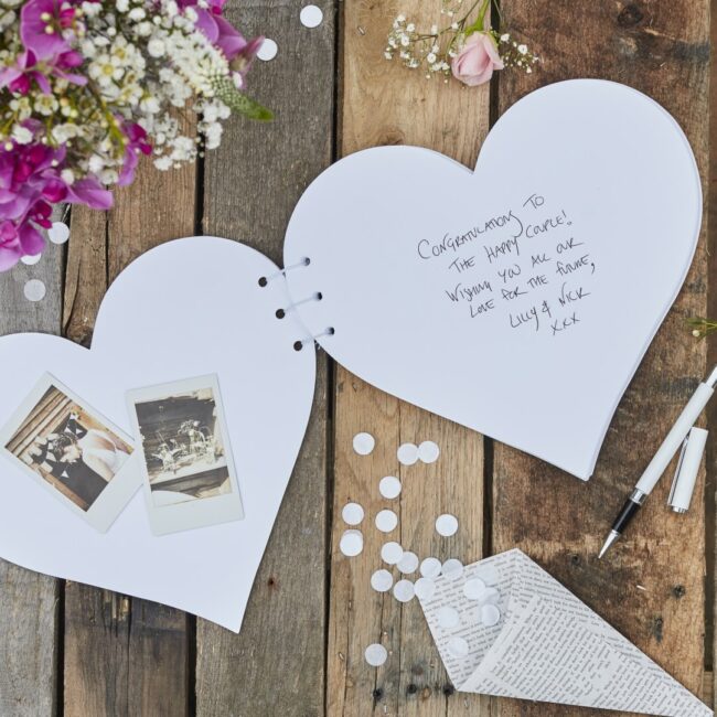 HEART SHAPED KRAFT GUESTBOOK - Image 3