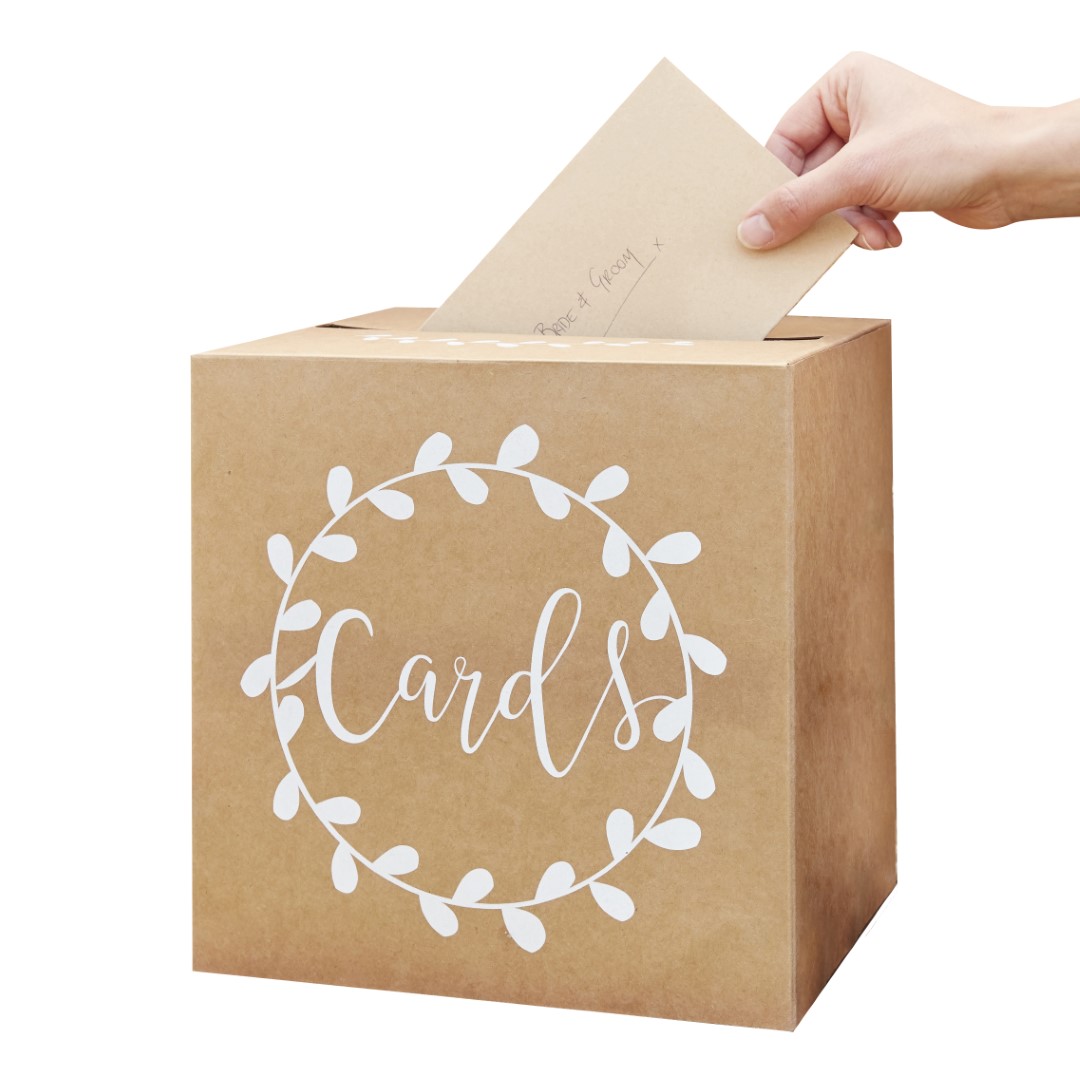 Rustic Brown Wedding Card Box