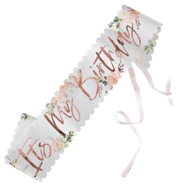 IT'S MY BIRTHDAY FLORAL PARTY SASH