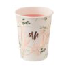 FLORAL TEAM BRIDE CUPS 8PCS