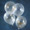 GOLD GLITTER STAR CONFETTI BALLOONS 5PCS - Image 2