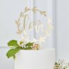 GOLD ACRYLIC LOVE WEDDING CAKE TOPPER - Image 2