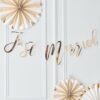 GOLD JUST MARRIED WEDDING BUNTING - Image 2