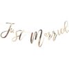 GOLD JUST MARRIED WEDDING BUNTING