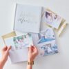 WEDDING PHOTO ALBUM WHITE & GOLD 20X22CM - Image 2