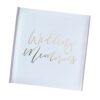 WEDDING PHOTO ALBUM WHITE & GOLD 20X22CM