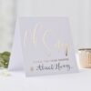 WEDDING INSTAGRAM HASHTAG CARDS GOLD 5PCS - Image 2