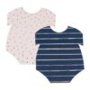 GOLD FOILED PINK AND NAVY BABY GROW GENDER REVEAL PARTY NAPKINS