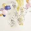 NAVY PINK & GOLD CONFETTI BABY SHOWER BALLOONS - 5PCS - Image 2
