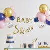 GOLD BABY SHOWER BANNER AND BALLOON DECORATION - Image 2