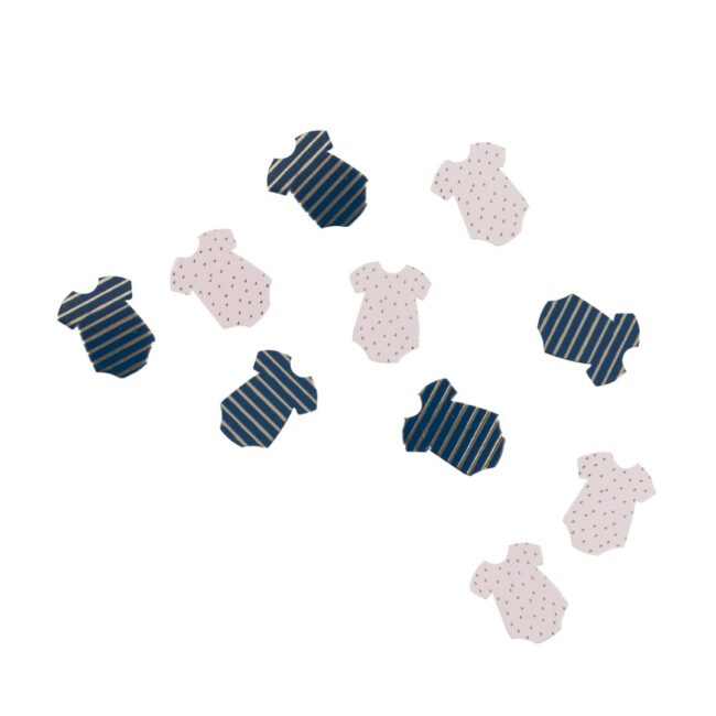 CONFETTI BABY GROW GENDER REVEAL PINK & NAVY