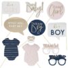 GOLD FOILED GENDER REVEAL PARTY PHOTO BOOTH PROPS - 10PCS