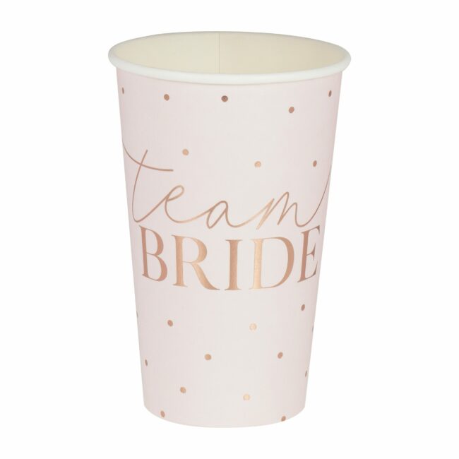 TEAM BRIDE LARGE HENS PARTY CUPS 8PCS