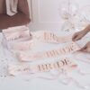 TEAM BRIDE HEN PARTY SASHES PINK & ROSE GOLD 6PCS - Image 2