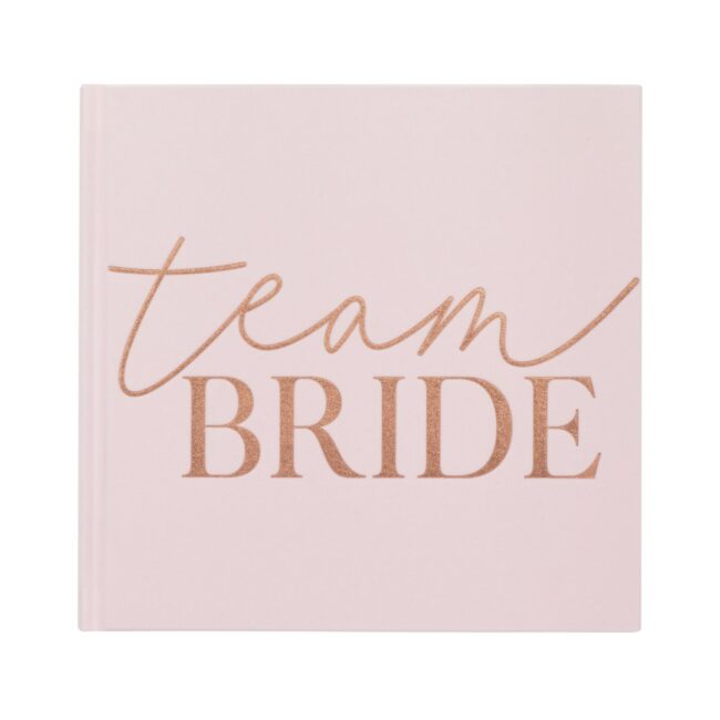 PINK BLUSH VELVET TEAM BRIDE HEN PARTY GUEST BOOK
