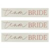 TEAM BRIDE HENS PARTY TATTOOS ROSE GOLD 16PCS
