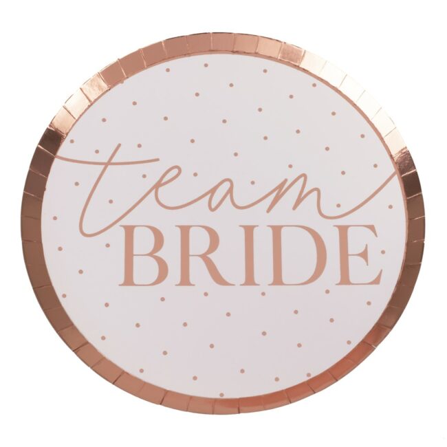 TEAM BRIDE HENS PARTY PLATES 8PCS