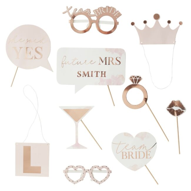 CUSTOMISABLE PHOTOBOOTH HEN PARTY PROPS 10PCS