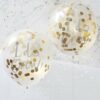 I DO PRINTED CONFETTI BALLOONS GOLD 5PCS - Image 2
