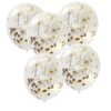 I DO PRINTED CONFETTI BALLOONS GOLD 5PCS