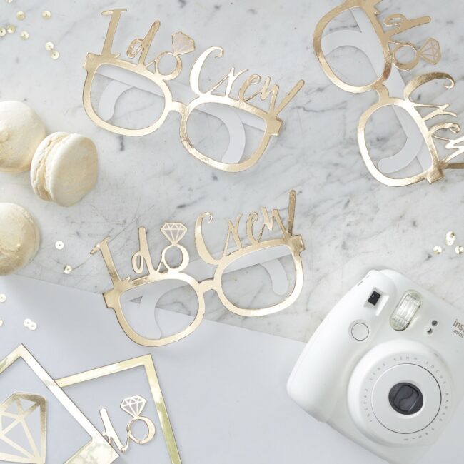 I DO CREW FUN GLASSES HEN PARTY PROPS 8PCS - Image 3